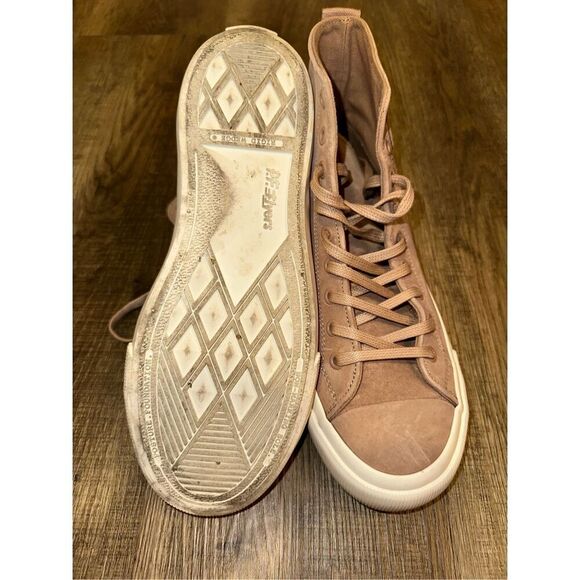 PF Flyers Women's 9.5 Center Hi Tan Leather Suede Sneaker - Picture 5 of 7